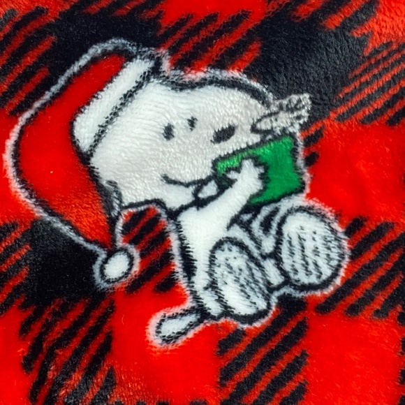 MUNKI MUNKI Peanuts Buffalo Plaid Hooded Pajamas One Piece S - Picture 5 of 6